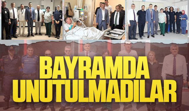 Karasu Devlet Hastanesi'nde bayramda anlamlı ziyaret