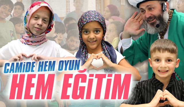 Karasu Aziziye Camii’nde çocuk şenliği coşkusu