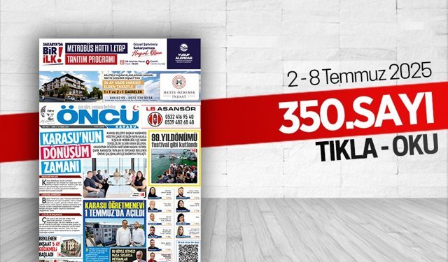 Öncü Karasu Gazetesi 350.sayı