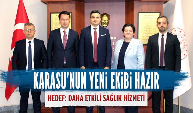 Karasu Devlet Hastanesi’nde yeni yönetim kadrosu göreve başladı