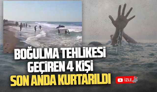 Karasu sahilinde boğulmak üzere olan 4 kişiyi böyle kurtardılar