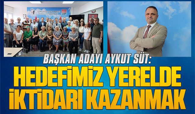 Başkan Adayı Aykut Süt, parti binasında adaylığını açıkladı