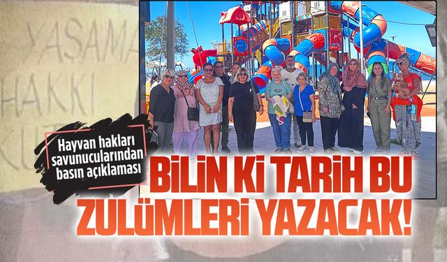 Hayvan hakları savunucuları Karasu’da basın açıklaması yaptı