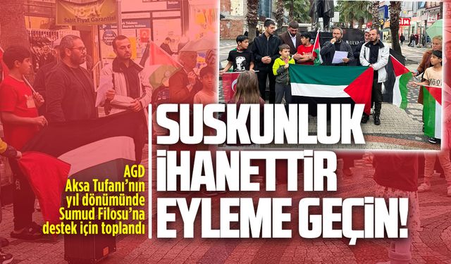 AGD, Aksa Tufanı’nın yıl dönümünde Sumud Filosu’na destek için toplandı