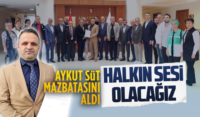 Aykut Süt, mazbatasını teslim aldı