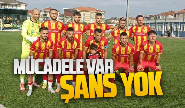 Karasuspor’da mücadele var, şans yok