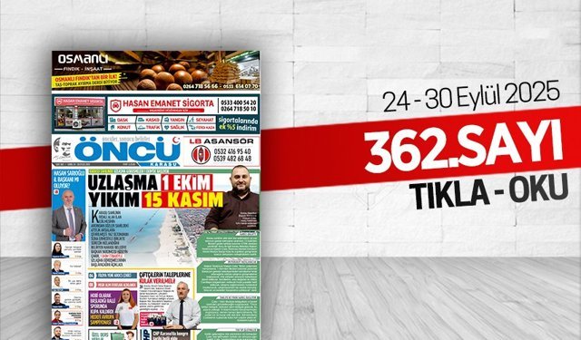 Öncü Karasu Gazetesi 362.sayı