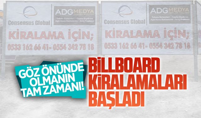 Karasu’da billboardlar kiralamaya açıldı
