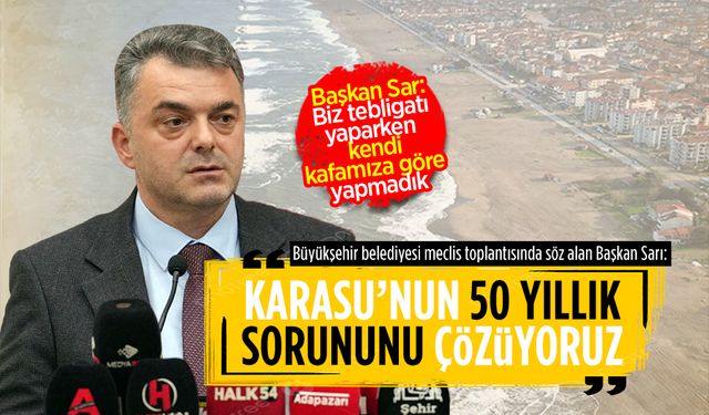 Başkan Sarı, büyükşehir belediyesi meclis toplantısında riskli alan için söz aldı