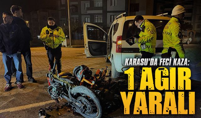 Karasu’da feci kaza: 1 ağır yaralı