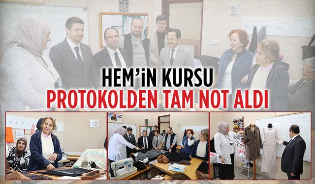 Kaymakam Arslan ve Müdür Enşici’den giyim üretim kursuna ziyaret