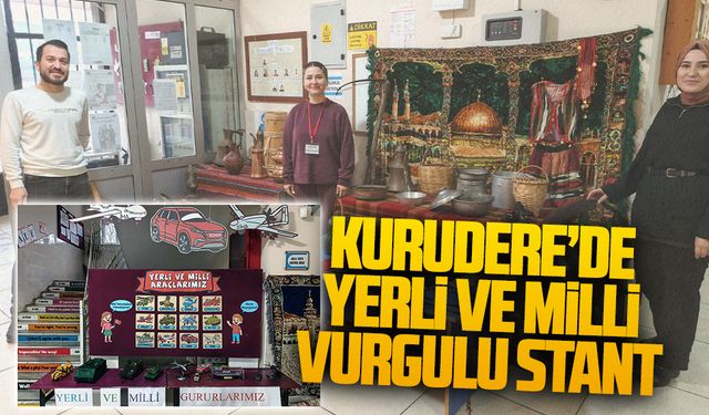 Kurudere’de yerli ve milli vurgulu stant