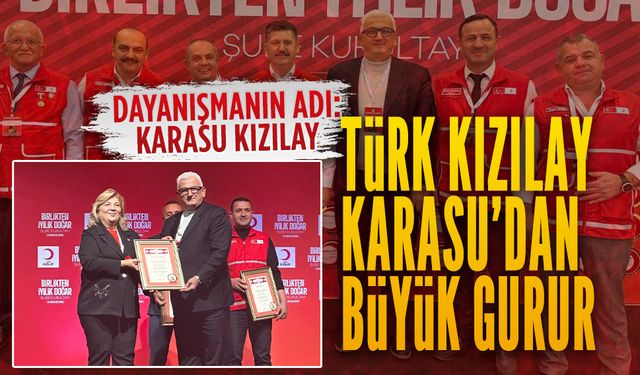 Türkiye Kızılay Şubeler Kurultayı’nda Karasu’ya üçüncülük