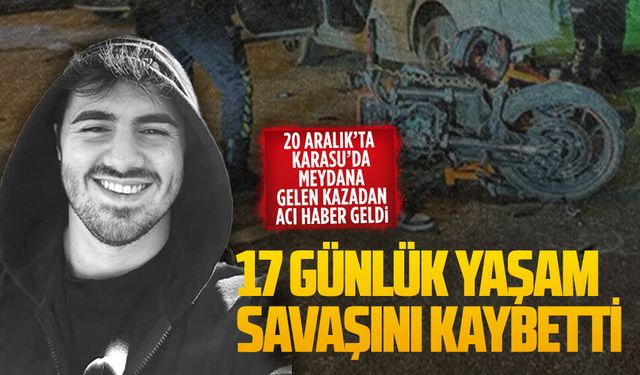Karasu’daki kazada yaralanan genç hayatını kaybetti