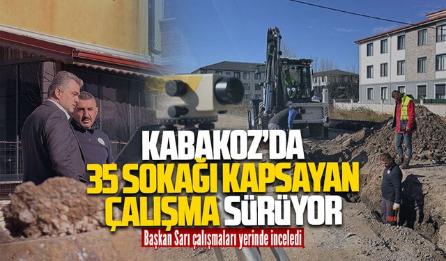 Başkan İshak Sarı, Kabakoz Mahallesi’nde yağmursuyu hattı çalışmasını yerinde inceledi
