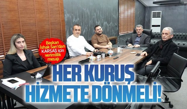 Karasu Belediyesi Başkanı İshak Sarı’dan KARSAŞ toplantısı