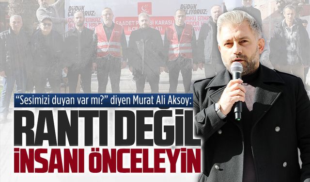 Saadet Partisi İlçe Başkanı Aksoy, 6 Şubat depreminin yıl dönümü dolayısıyla açıklama yaptı