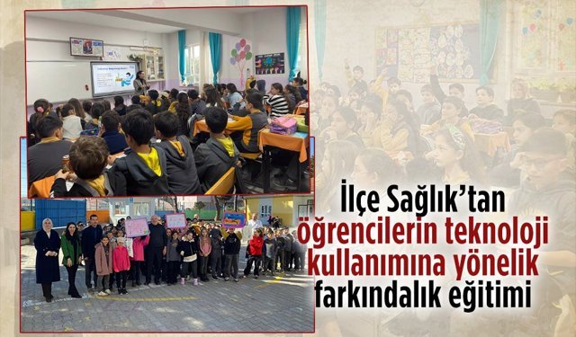 Karasu İlçe Sağlık Müdürlüğü’nden öğrencilere teknoloji kullanımına yönelik farkındalık eğitimi