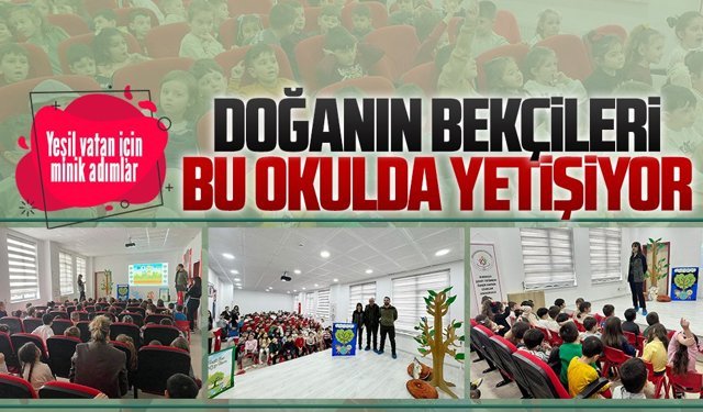 Şehit Teğmen Ömer Faruk Civelek Anaokulu öğrencilerine orman dersi