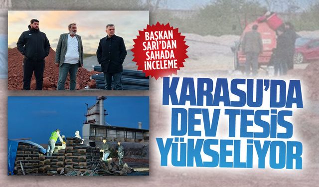 Başkan İshak Sarı, asfalt plenti sahasında incelemelerde bulundu