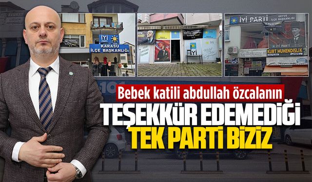 İYİ Parti’den pankartlı mesaj: “Apo canisinin teşekkür edemediği o parti biziz”