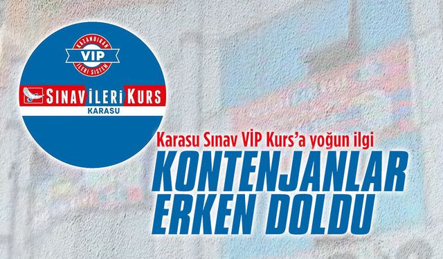 Karasu Sınav Kurs’ta kontenjanlar doldu
