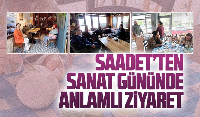 Saadet Partisi Karasu İlçe Teşkilatı, Dünya Sanat Günü’nde atölyeleri ziyaret etti