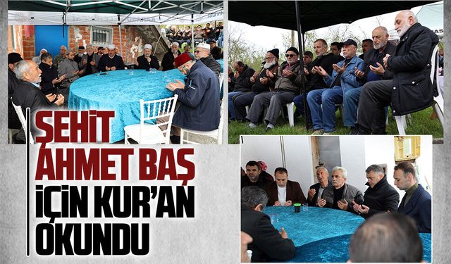 Şehit Ahmet Baş için sekizinci yılında Kur’an okundu
