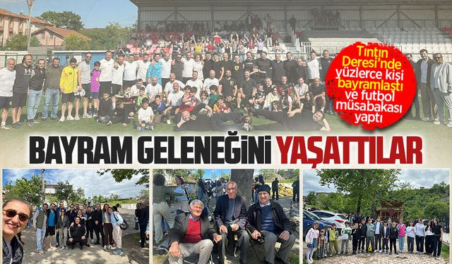 Aziziye Mahallesi Tıntın Deresi’nde yüzlerce kişi bayramlaştı
