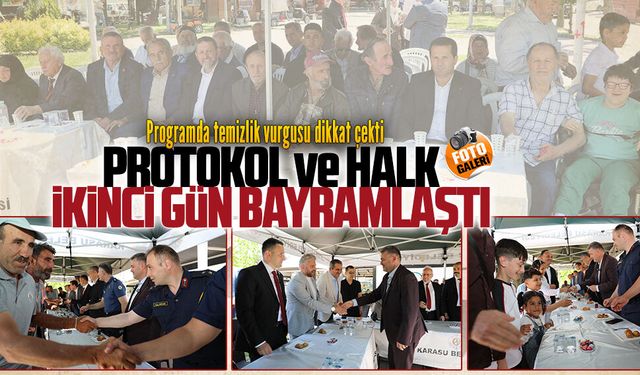 Karasu’da protokol ve halk ikinci gün bayramlaştı