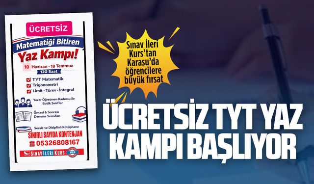 Sınav İleri Kurs’tan Karasu’da öğrencilere büyük fırsat
