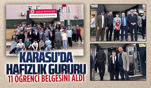 Karasu Merkez Erkek Kur’an Kursu’ndan hafızlıkta tam başarı