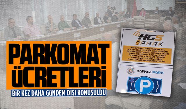 Parkomat ücretleri bir kez daha gündem dışı konuşuldu