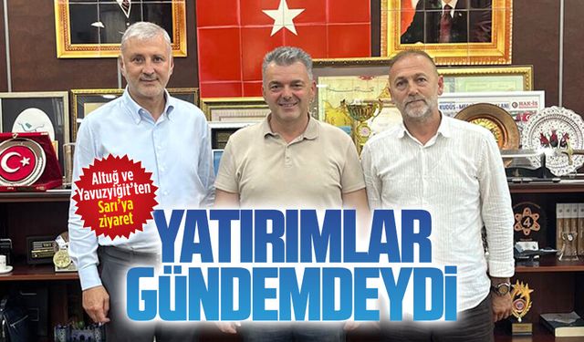 Akgün Altuğ ve Cengiz Yavuzyiğit'ten Karasu Belediye Başkanı İshak Sarı'ya ziyaret
