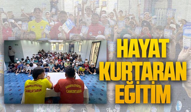 Cankurtaranlardan Karasu'da çocuklara hayat kurtaran eğitim