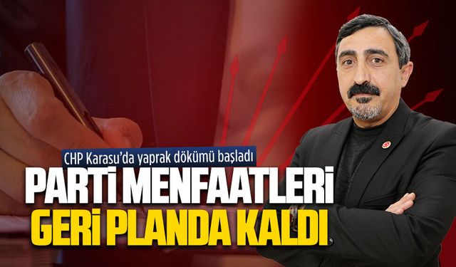 CHP Karasu’da bir istifa daha Başkan Yardımcısı Ülker’den geldi