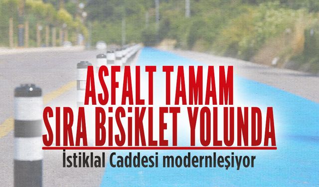 İstiklal Caddesi’nde bisiklet yolu çalışması sürüyor