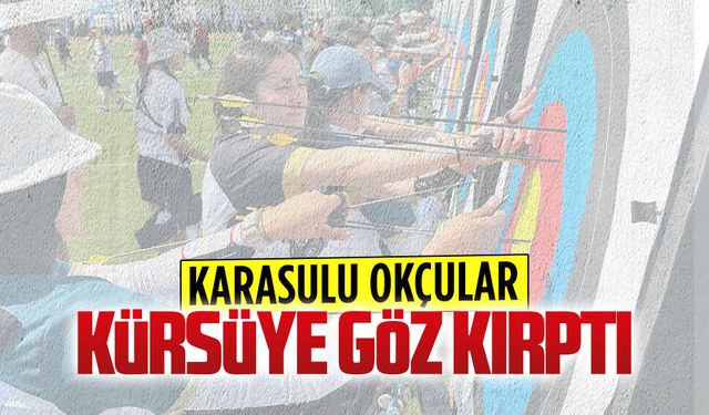 Karasulu okçular kürsüye göz kırptı