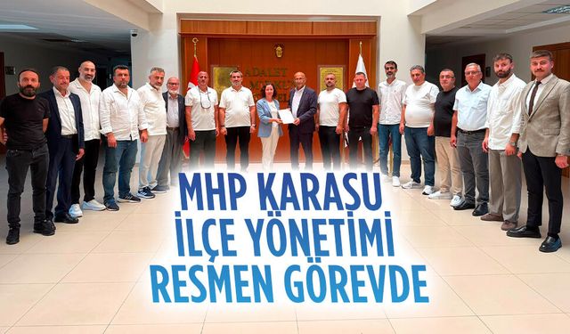 MHP Karasu İlçe yönetimi mazbatasını aldı