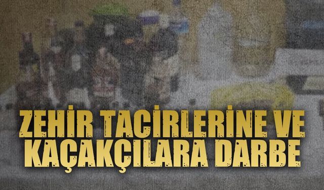 Jandarmadan uyuşturucu ve sahte içki operasyonu