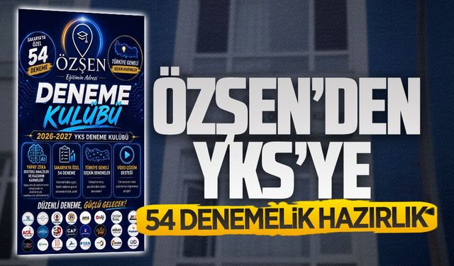 Özşen’den YKS’ye 54 denemelik hazırlık