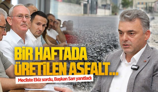 İshak Sarı: Bir haftada 3 bin tonun üzerinde asfalt ürettik
