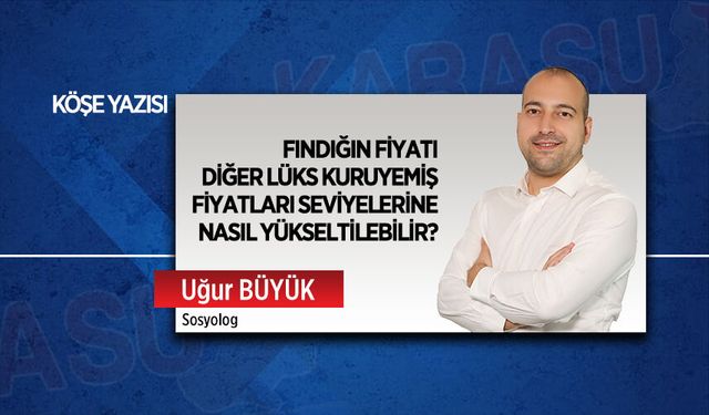 Fındığın fiyatı diğer lüks kuruyemiş fiyatları seviyelerine nasıl yükseltilebilir?