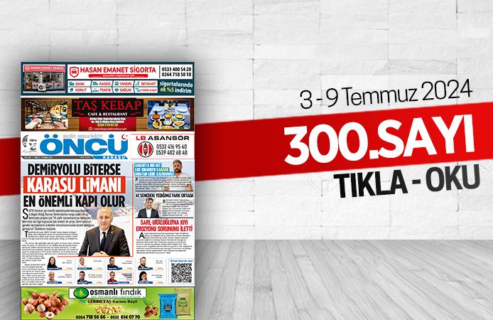 Öncü Karasu Gazetesi 300.sayı