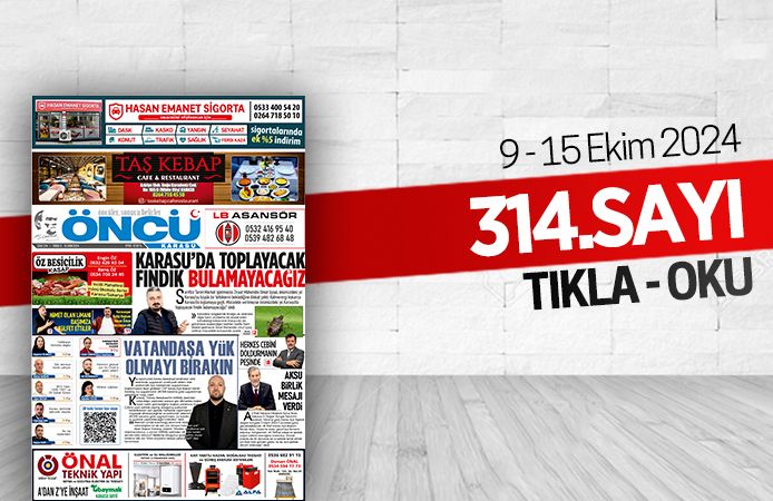 Öncü Karasu Gazetesi 314.sayı