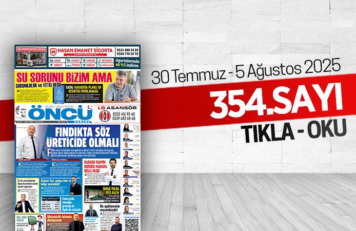 Öncü Karasu Gazetesi 354.sayı