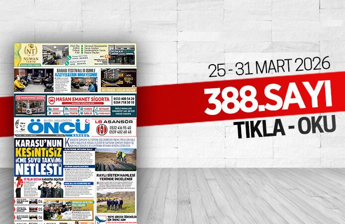 Öncü Karasu Gazetesi 388.sayı