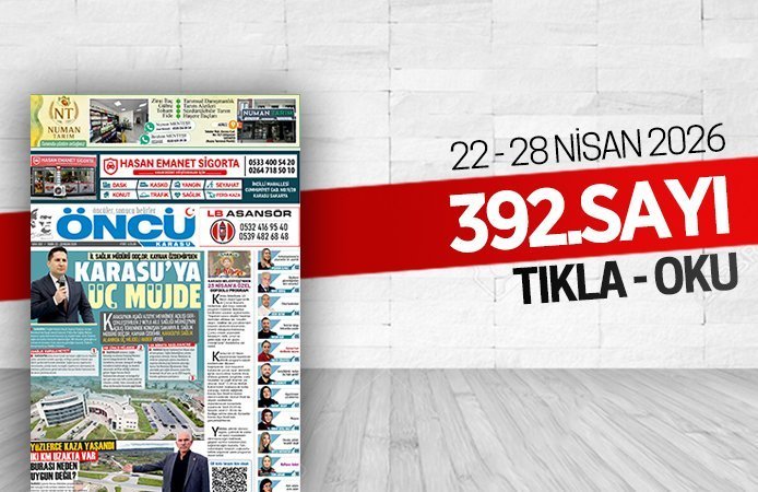 Öncü Karasu Gazetesi 392.sayı