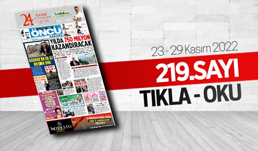 Öncü Karasu Gazetesi 219.sayı