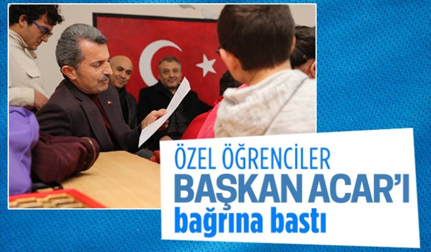 Başkan Ahmet Acar’dan özel eğitim öğrencilerine ziyaret